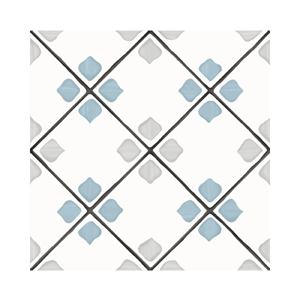 Гранит керамический 31083 TANGER Silver Rhomb 12,3x12,3 см